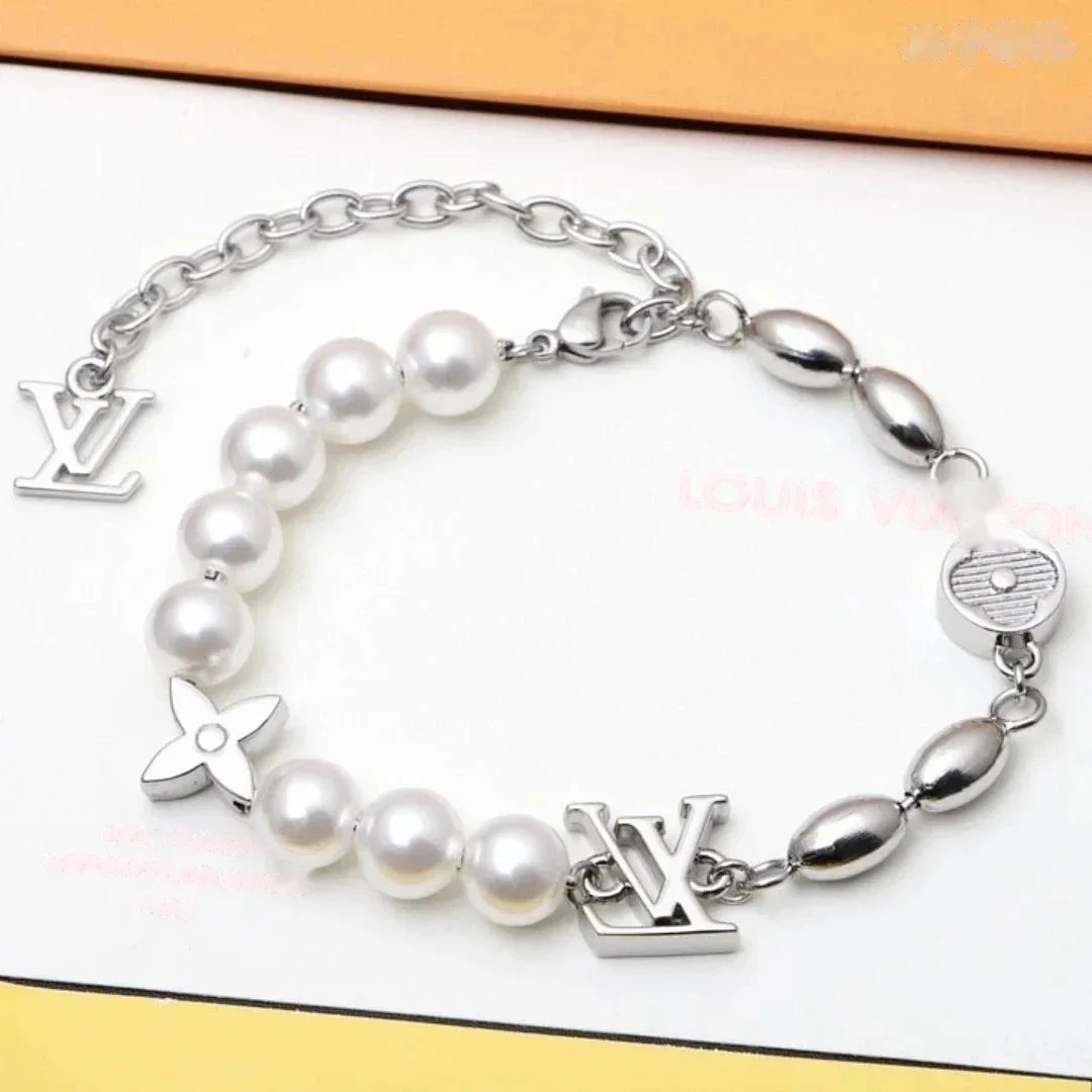 Louis Vuitton Pearls Fusion Bracelet Floral Unisex