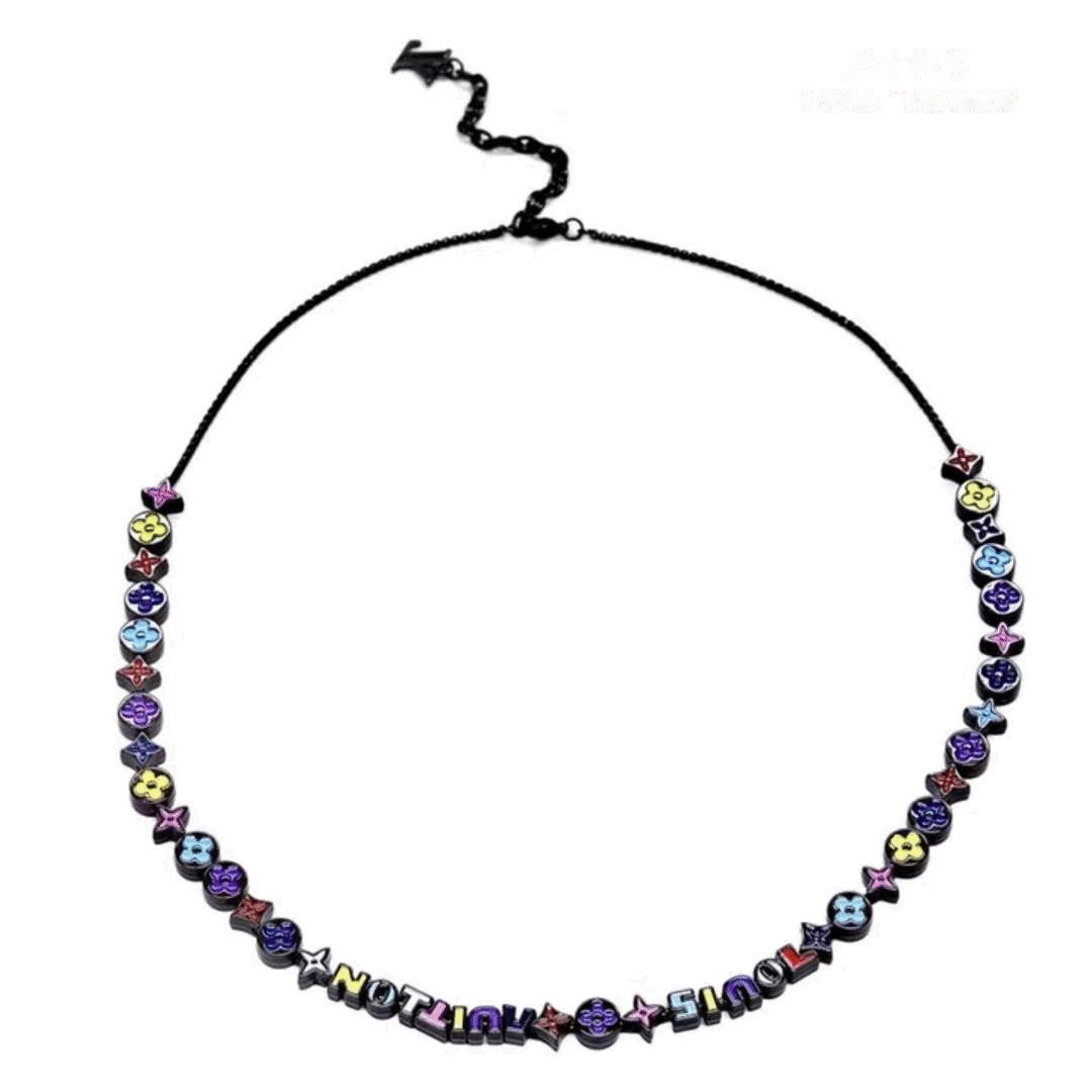 Louis Vuitton Monogram Party Necklace Multi-Colour Floral Unisex